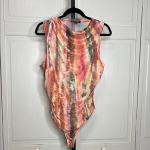 Steve Madden Women's Dahlia Cowl Neck Sleeveless Bodysuit Size L Mobwife